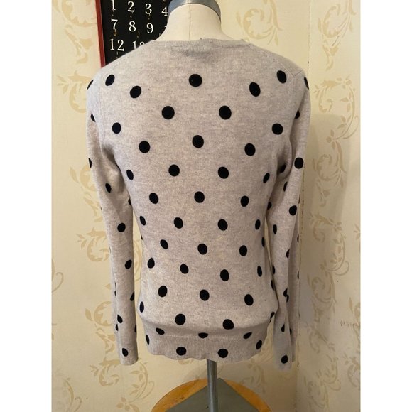Ladies Small Only Mine 100% Cashmere 2-ply Polka Dot Sweater - Picture 3 of 3